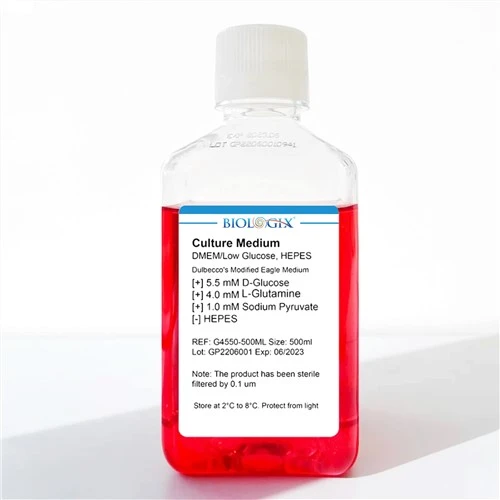 DMEM rakukultuuri sööde/madala glükoosisisaldusega, 500 ml