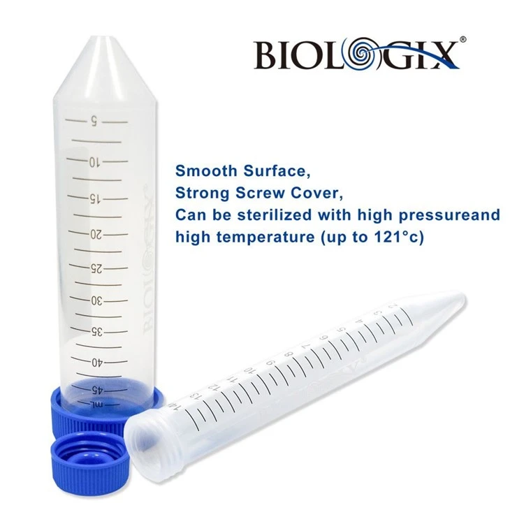 50ml Centrifuge Tubes Conical Bottom Sterile Autocalvable Graduation Writing Area