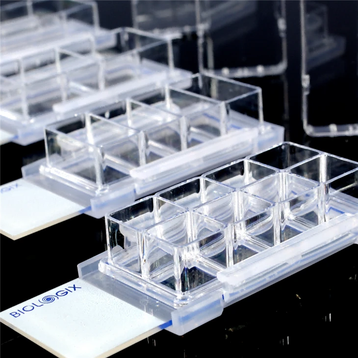 Cell Culture Slides-Polystyrene Chamber Piece Available With 1, 2, 4, Or 8 Wells